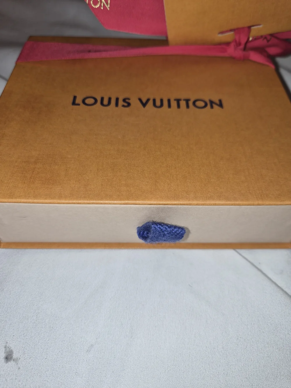 Louis Vuitton Gift Box Ribbon & Gold Embossed Card 5x6x1.5
